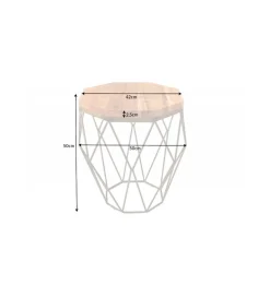 Stolik kawowy GORAN 50 cm drewno akacja