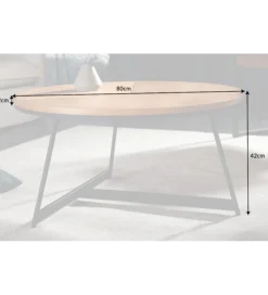 Stolik kawowy GRENADA 80 cm w optyce dębu