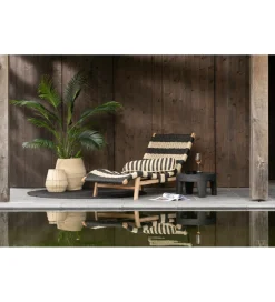 Stolik kawowy HERAS set 2 drewno teak czarny