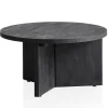 Stolik kawowy HINO 60 cm drewno mango czarny