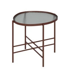 Stolik kawowy INDUSTRIAL 55 cm Ciemna Terakota