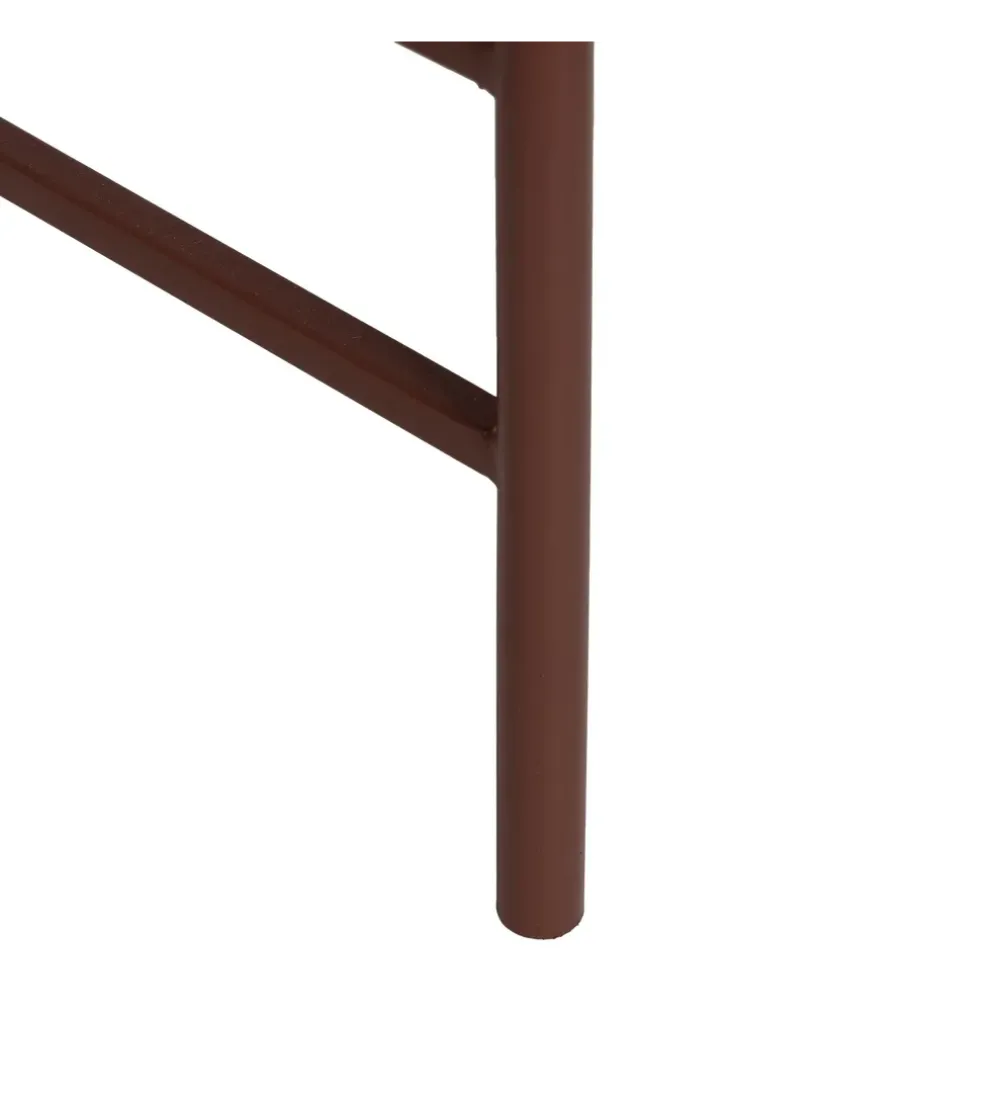 Stolik kawowy INDUSTRIAL 55 cm Ciemna Terakota