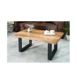 Stolik kawowy Iron Craft 100 cm drewno mango