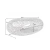 Stolik kawowy LEAF 119 cm srebrny