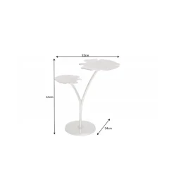 Stolik kawowy Leaf 52 cm srebrny