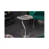 Stolik kawowy Leaf 53 cm srebrny