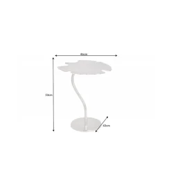 Stolik kawowy Leaf 53 cm srebrny