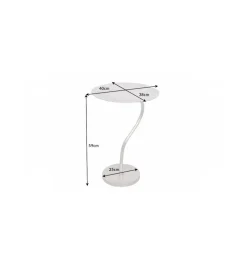 Stolik kawowy Leaf 42 cm srebrny