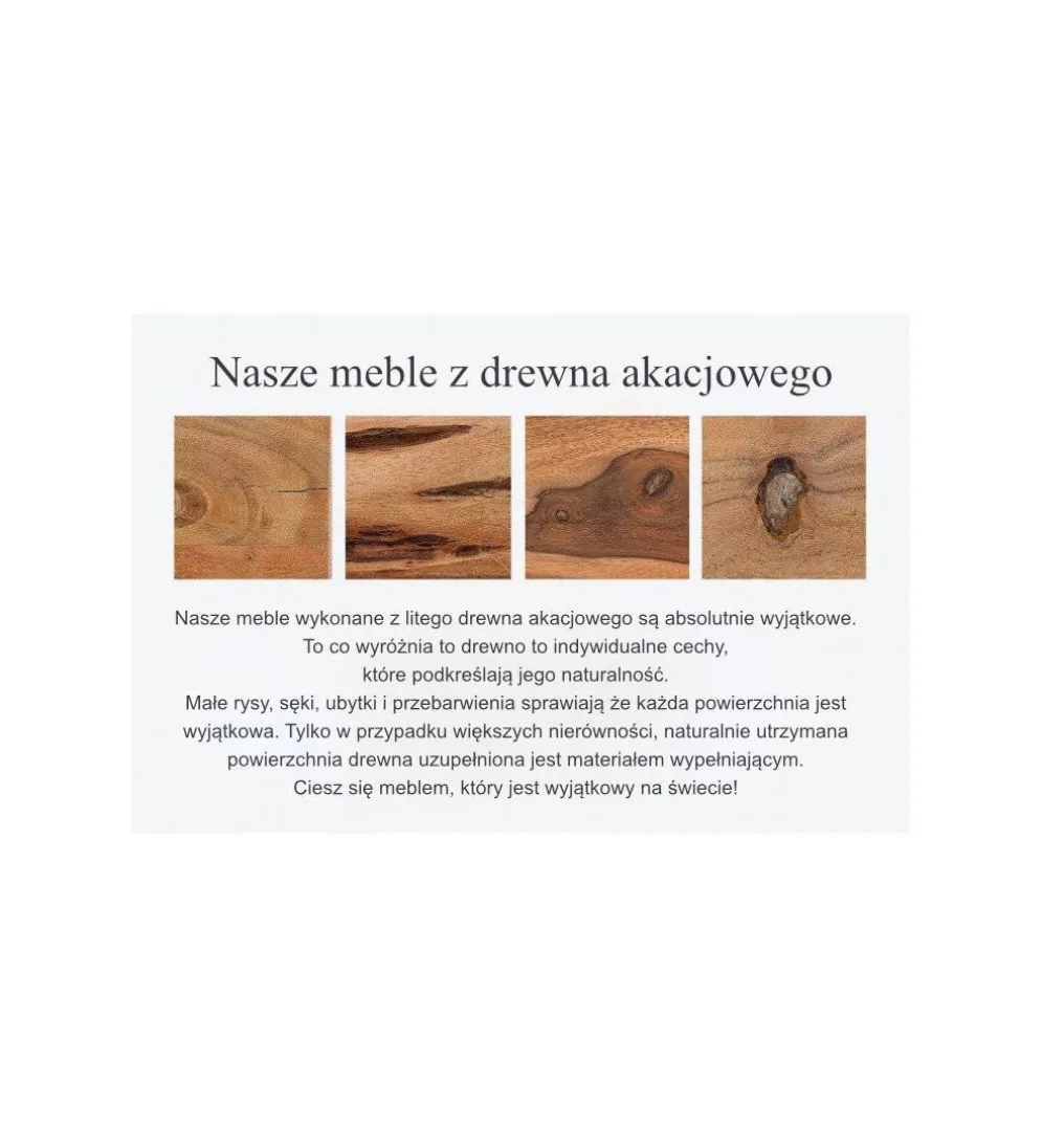 Stolik kawowy Maamut 110 cm drewno akacja honey