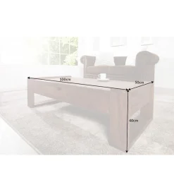 Stolik kawowy Markant 100 cm drewno Sheesham