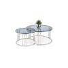Stolik kawowy MERCURY set 2 srebrny