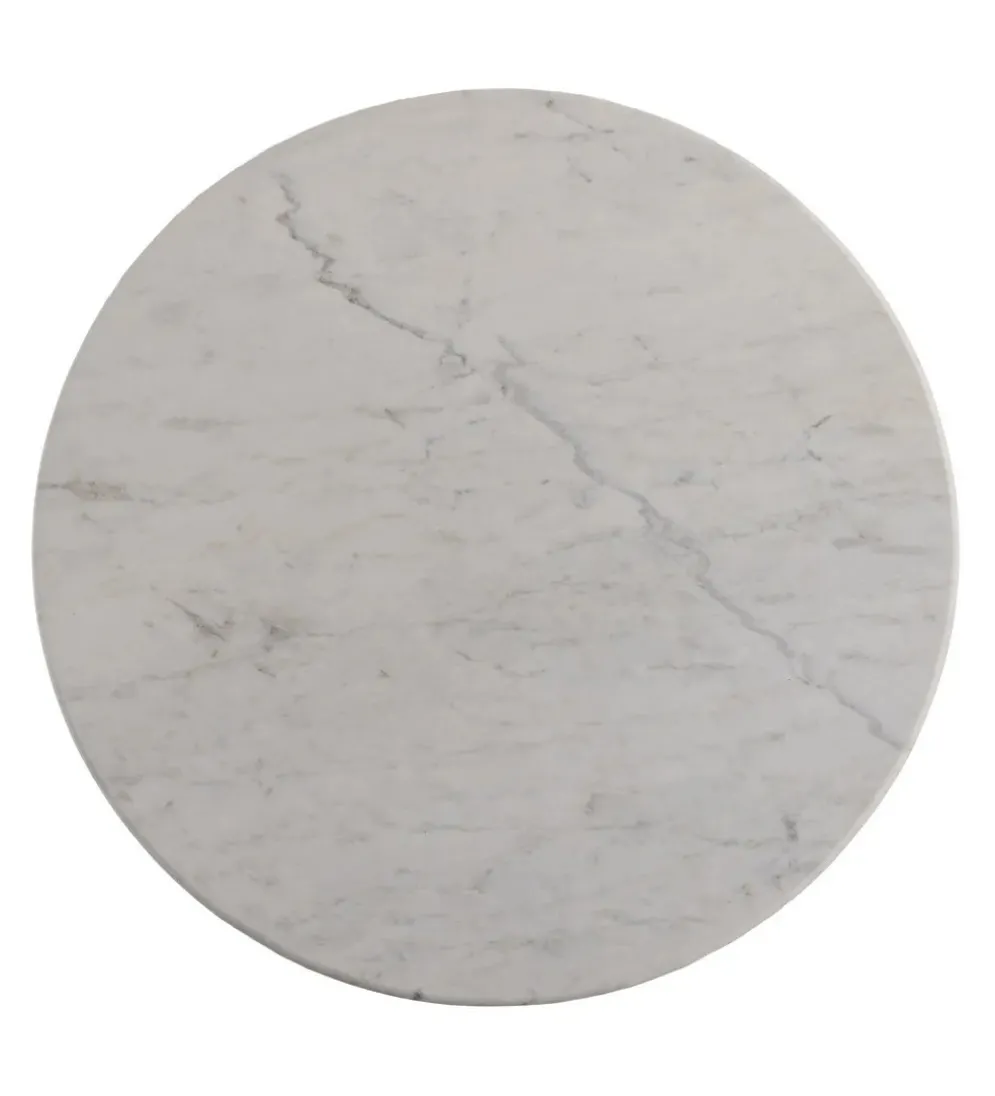 Stolik kawowy NIZAMES 80 cm drewno mango marmur