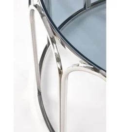 Stolik kawowy OLIVIA 80 cm srebrny
