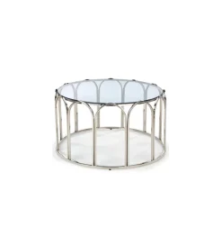 Stolik kawowy OLIVIA 80 cm srebrny