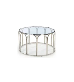 Stolik kawowy OLIVIA 80 cm srebrny