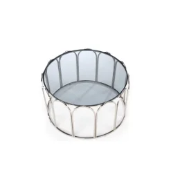 Stolik kawowy OLIVIA 80 cm srebrny
