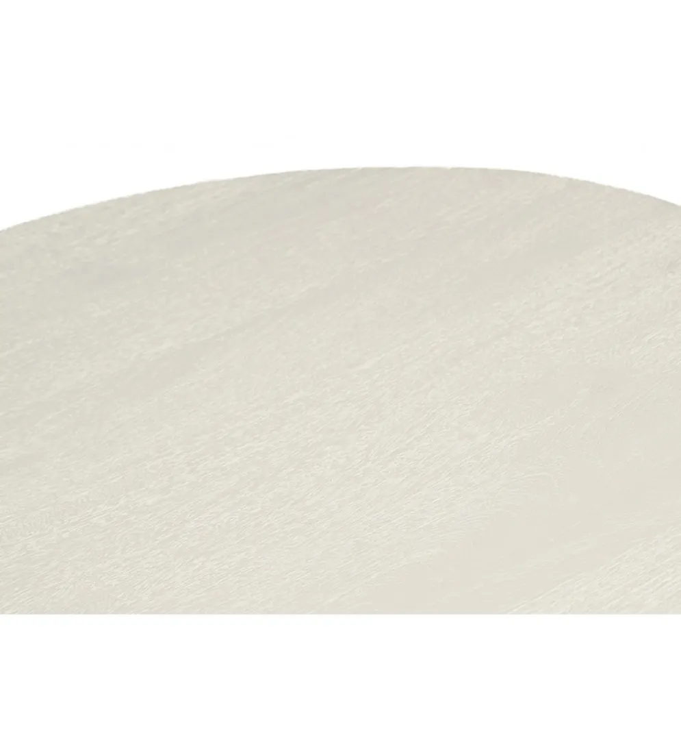 Stolik kawowy PATO 120 cm drewno mango biała