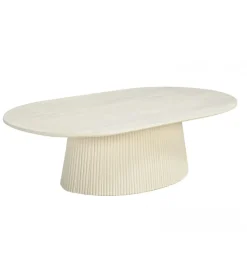 Stolik kawowy PATO 120 cm drewno mango biała
