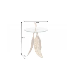 Stolik kawowy PENNA 44 cm złoty