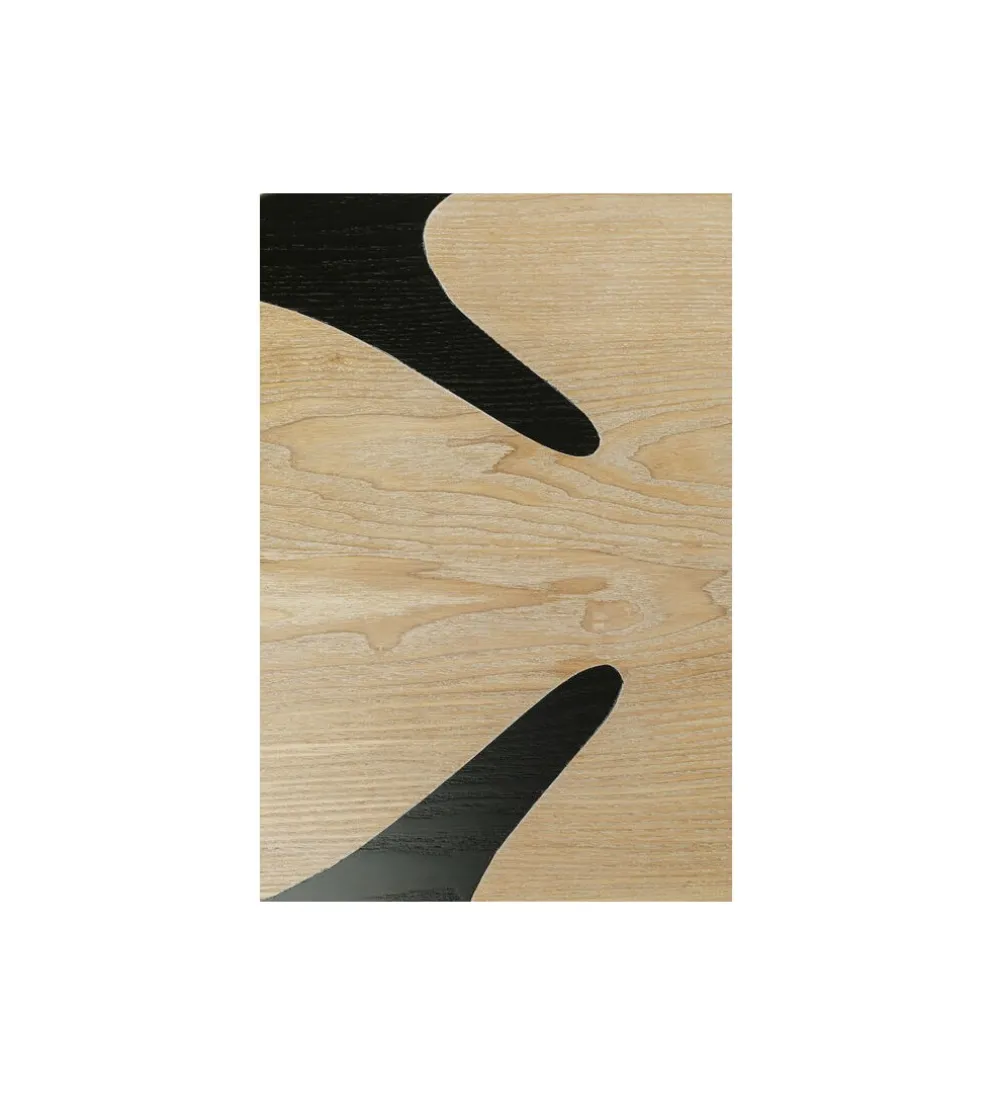 Stolik kawowy PETAL 90 cm naturalny czarny