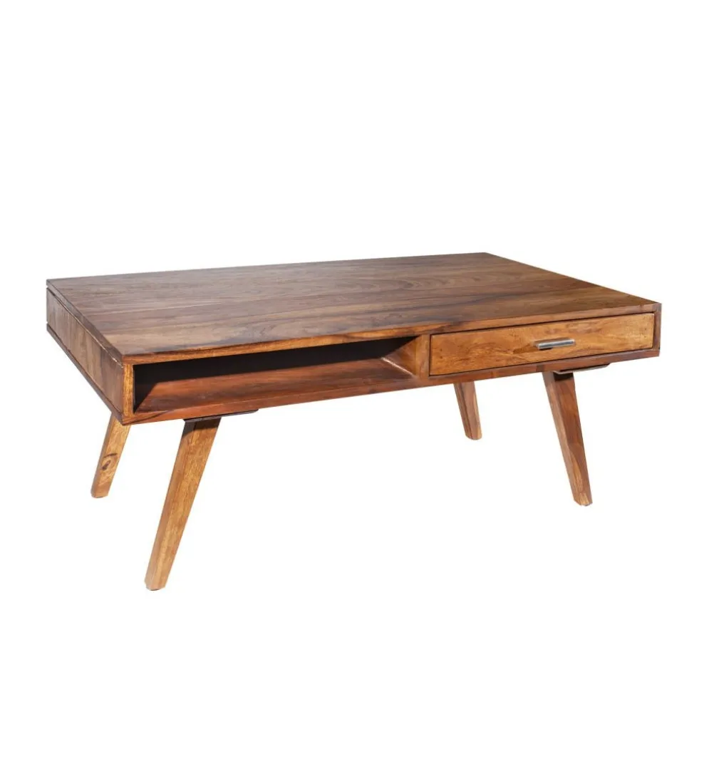 Stolik kawowy Retro 100 cm drewno Sheesham