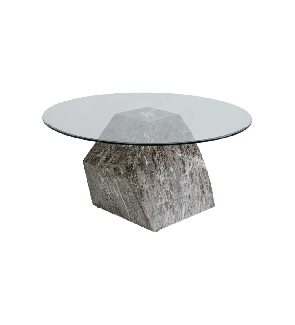 Stolik kawowy ROCKY 90 cm szary marmur