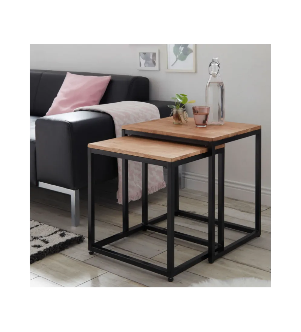 Stolik kawowy SAKURA set 2 dębowe