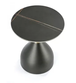 Stolik kawowy SCALITA 50 cm ceramika w optyce marmuru