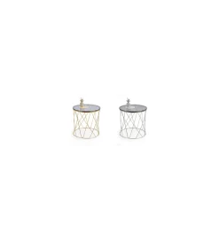 Stolik kawowy SELENA 55 cm srebrny
