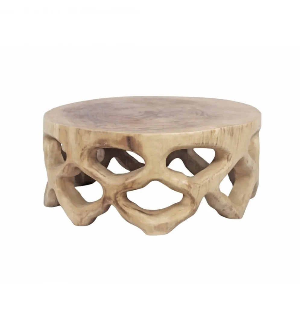 Stolik kawowy SUAR 70 cm drewno suar naturalne