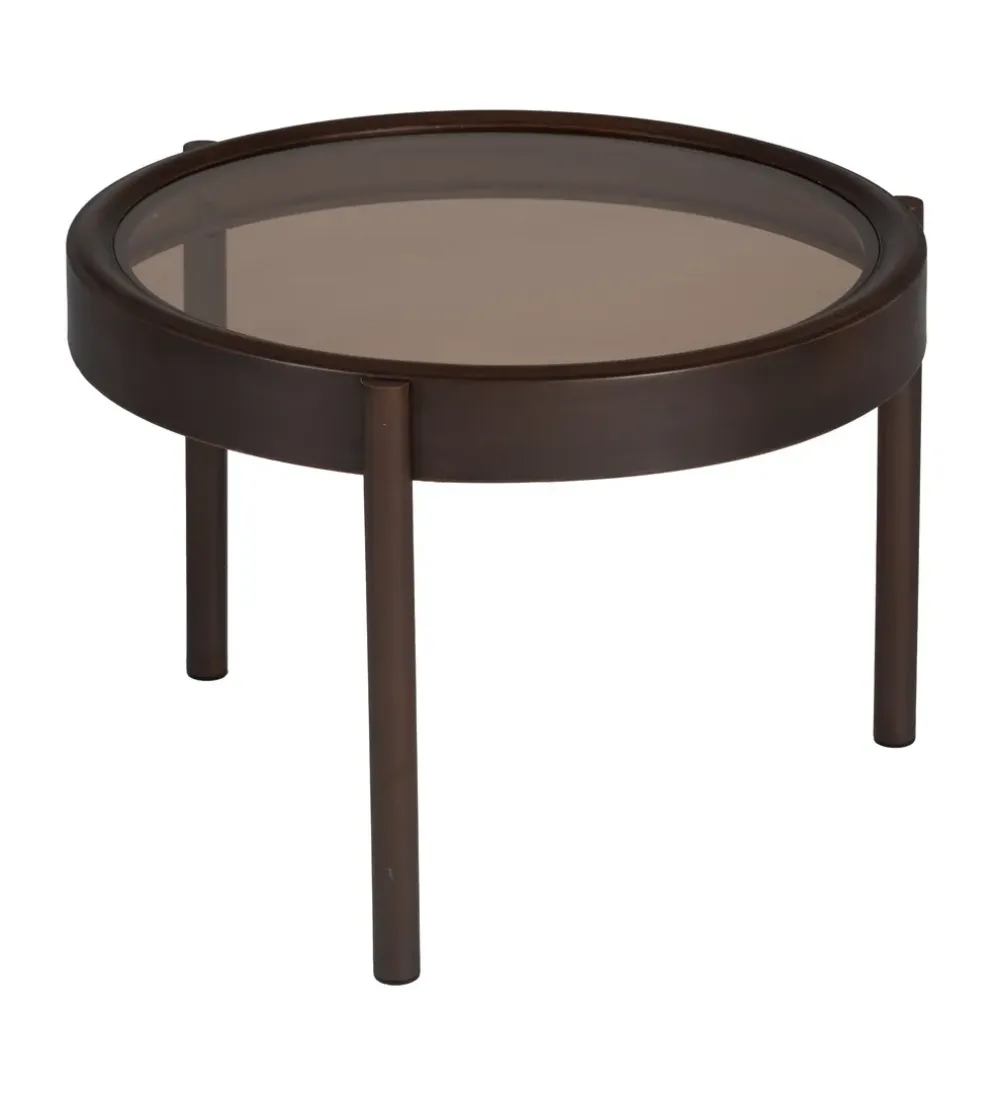 Stolik kawowy TERVO 61 cm ciemno brązowy