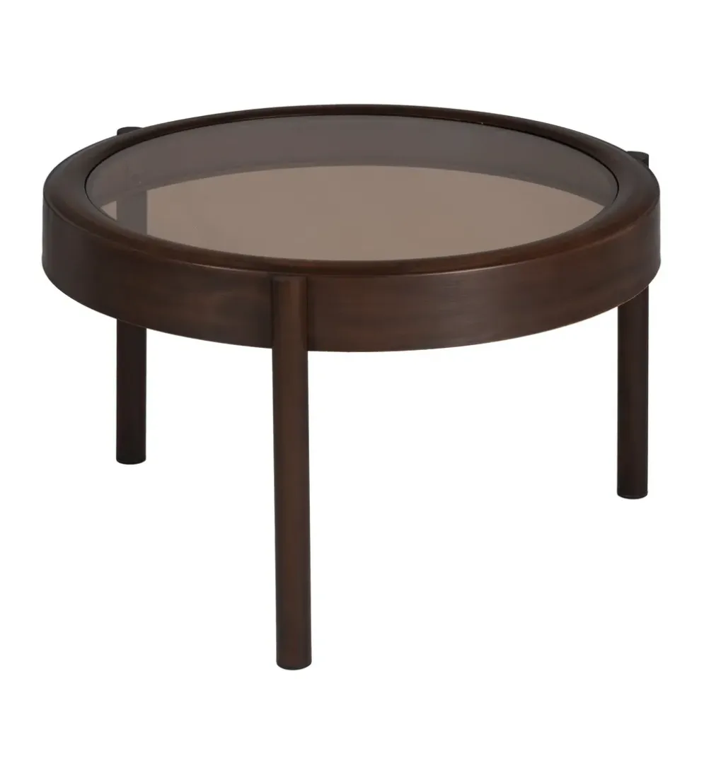 Stolik kawowy TERVO 75 cm ciemny brąz