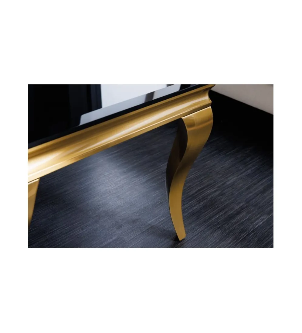 Stolik kawowy TRENTINO Modern Barock 100 cm czarny