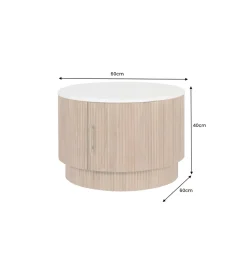 Stolik kawowy TRES CHIC 60 cm drewno mango naturalny
