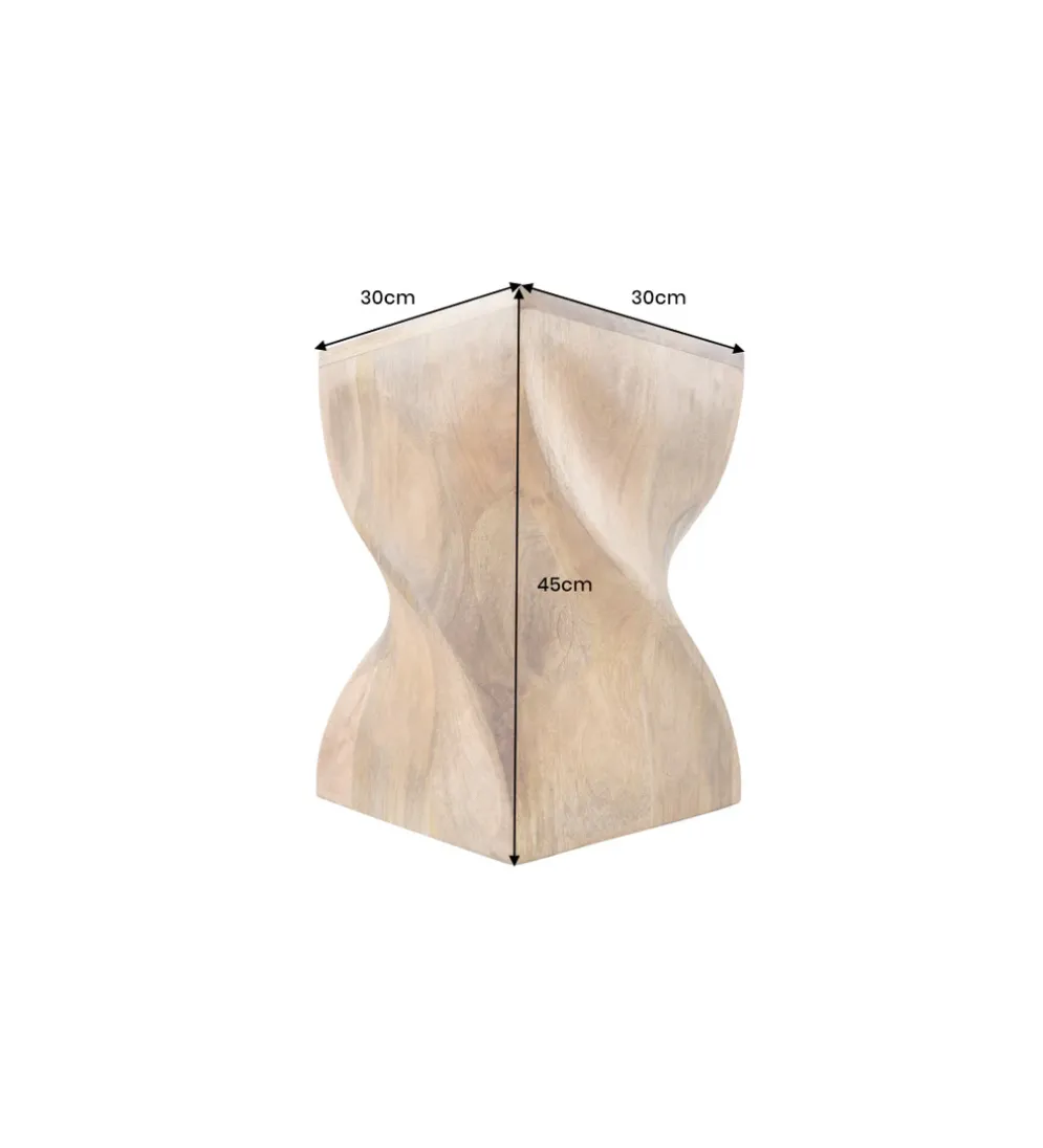 Stolik kawowy TWIST 45 cm drewno mango