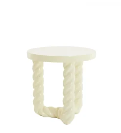 Stolik kawowy VALLEJO 46 cm kremowy