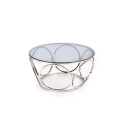 Stolik kawowy VENUS 80 cm srebrny