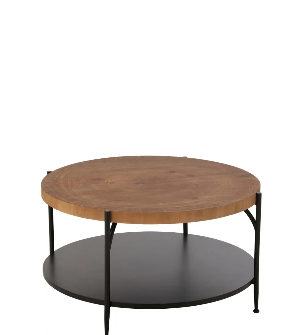 Stolik kawowy VONI 80 cm w optyce drewna