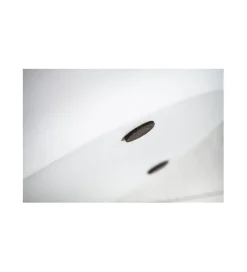 Stolik kawowy WHITE 60 cm biały z blatem z drewna Mango