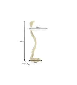 Stolik kawowy WILDLIFE COBRA 60 cm złoty biały marmur