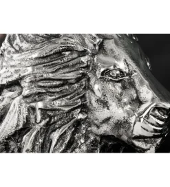 Stolik kawowy WILDLIFE LION 60 cm antyczne srebro