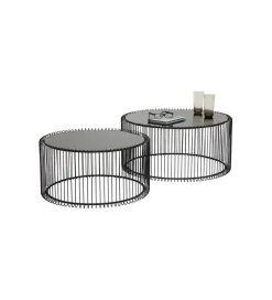Stolik kawowy Wire SET 2 czarny