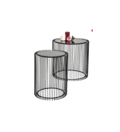 Stolik kawowy Wire set zestaw 2 czarny