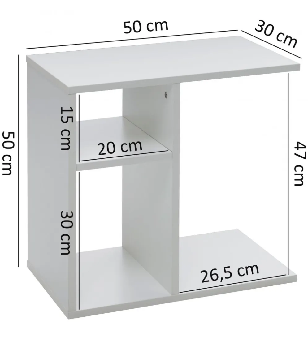 Stolik kawowy WOHNLING 50 cm biały
