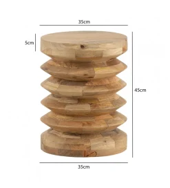 Stolik kawowy WOHNLING 35 cm drewno mango