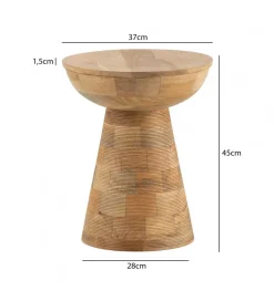 Stolik kawowy WOHNLING 37 cm drewno mango