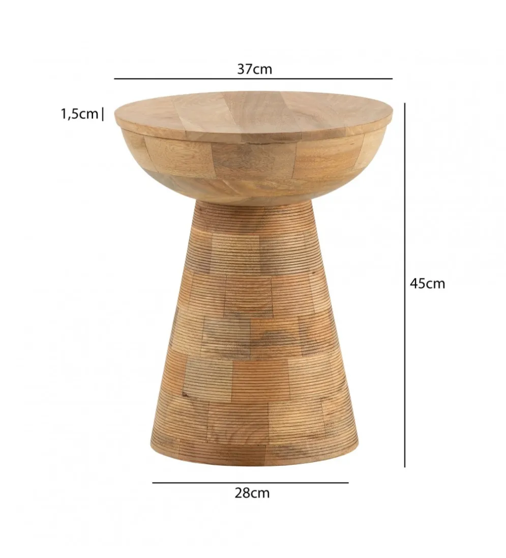 Stolik kawowy WOHNLING 37 cm drewno mango