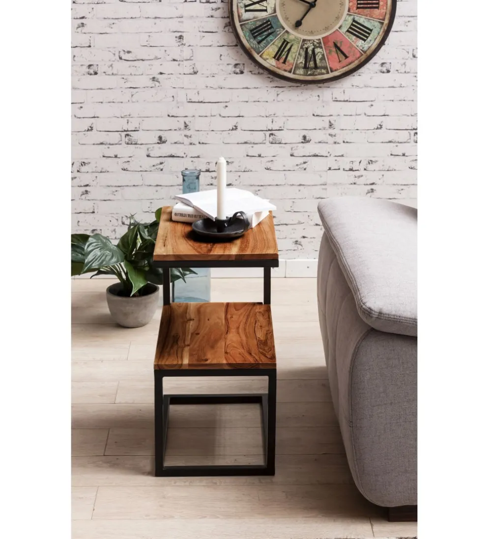 Stolik kawowy WOHNLING 45 cm drewno sheesham