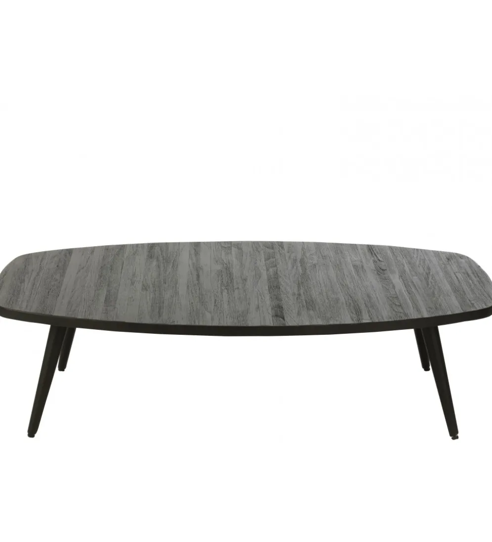Stolik kawowy ZAMBIA 120 cm drewno teak czarny