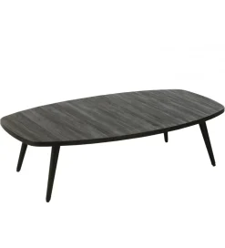 Stolik kawowy ZAMBIA 120 cm drewno teak czarny